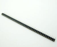 Female 40 Pin Single Row Straight Round Holes Header