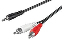 Audio Cable Adapter, 3.5mm Jack to Stereo RCA Connector, 5m