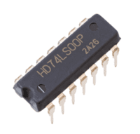 IC 7400 (Quad 2-input NAND gates)