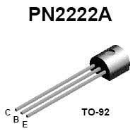 PN2222A (NPN transistor 40V, 600mA)