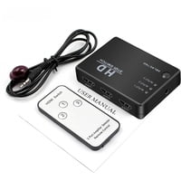 3-in-1 Video HDMI Compatible Switcher Splitter with IR Remote for HDTV PS3 DVD