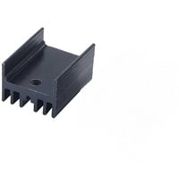 Heatsink WIDE 8 FINS 25MM ALUMINIUM BLACK