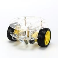 2WD Mini Round Double-Deck Smart Robot Car Chassis