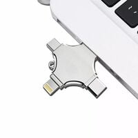 4 in 1 USB Flash Drive 3.0,  for IPhone iPad Android, 256GB