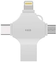 4 in 1 USB Flash Drive 3.0,  for IPhone iPad Android, 64GB