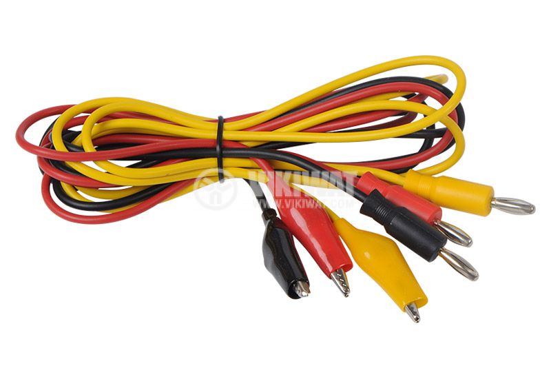 Banana to Crocodile Test Leads, 60VDC, 0.8m