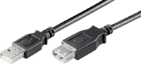 Cable USB A plug, USB A socket, 1.8 meters