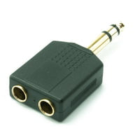 6.35mm Male Plug to 2 x 6.35mm Female Sockets Stereo Jack Adaptor Splitter