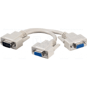 VGA Cable, D-Sub 15pin HD plug, D-Sub 15pin HD socket x2, 0.2m