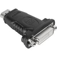 DVI-D (24+1) Socket to HDMI Plug, Bi-direction Adapter, Black