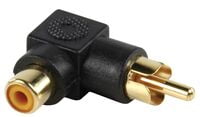 Mono Coupler, RCA Socket, RCA Plug, Angled 90°