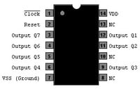 IC CD4024 (7-STAGE RIPPLE CARRY BINARY COUNTER)