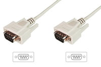 9pin D-Sub Cable, 9pin Male Plug Both Sides, 2M