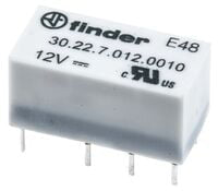 Electromagnetic Relay, DPDT, 12VDC, 2A/125VAC, 2A/30VDC