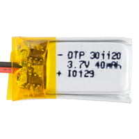 Rechargeable Lithium Battery 3.7V, 40mAh