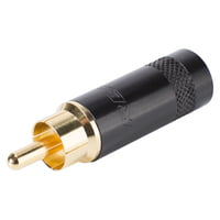 Plug RCA male black nickel plated