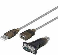 Adapter USB-RS232 USB A plug, D-Sub 9pin male