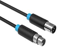 Audio Cable, XLR Male 3pin, XLR Female 3pin, 5m