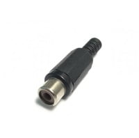 RCA PHONO FEMALE PLUG CABLE MOUNTING BLACK