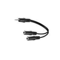 3.5mm Audio Cable Adapter, 1x Male to 2X Female Stereo, 0.2m