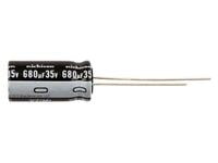 Capacitor, 680uF,  35VDC