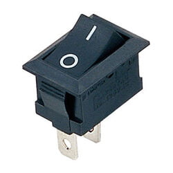 Mini Black 2 Pin SPST ON-OFF Rocker Switch