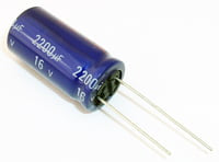 Capacitor 2200uF 16v 12X25mm (NICHICON)