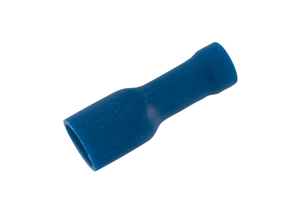 Crimped Terminal Connector, Round,  Female, Blue, Cable Size: 1.5 to 2.5mm2