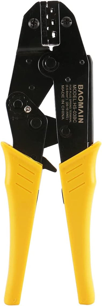 Crimping Tool,  Insulated and Non-Insulated Solder Sleeves, 0.5 to 6mm2, 20AWG to 10AWG